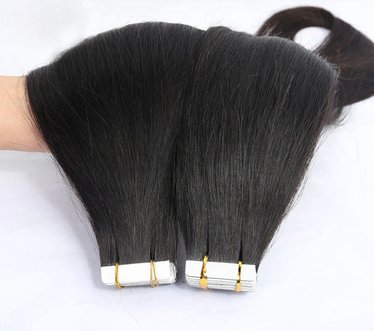 Premium Straight Unprocessed Raw Human Hair tape ins Hair extensions