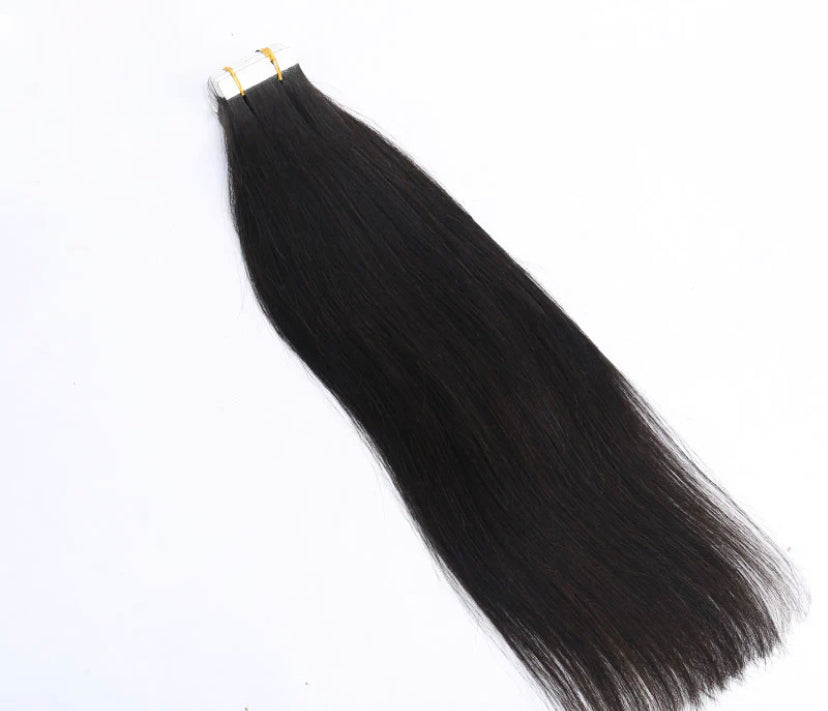 Premium Straight Unprocessed Raw Human Hair tape ins Hair extensions